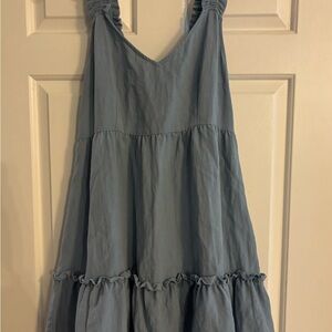 Blu Pepper Gray Tiered Ruffled Sundress